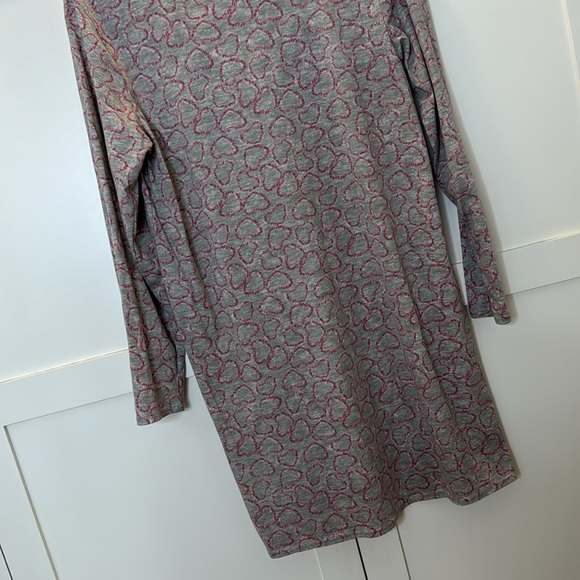 Laura Scott Women’s Night tshirt night gown long sleeve hearts medium - Picture 10 of 10